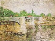 Vincent Van Gogh Die Seine with Pont de la Grande Jatte France oil painting artist